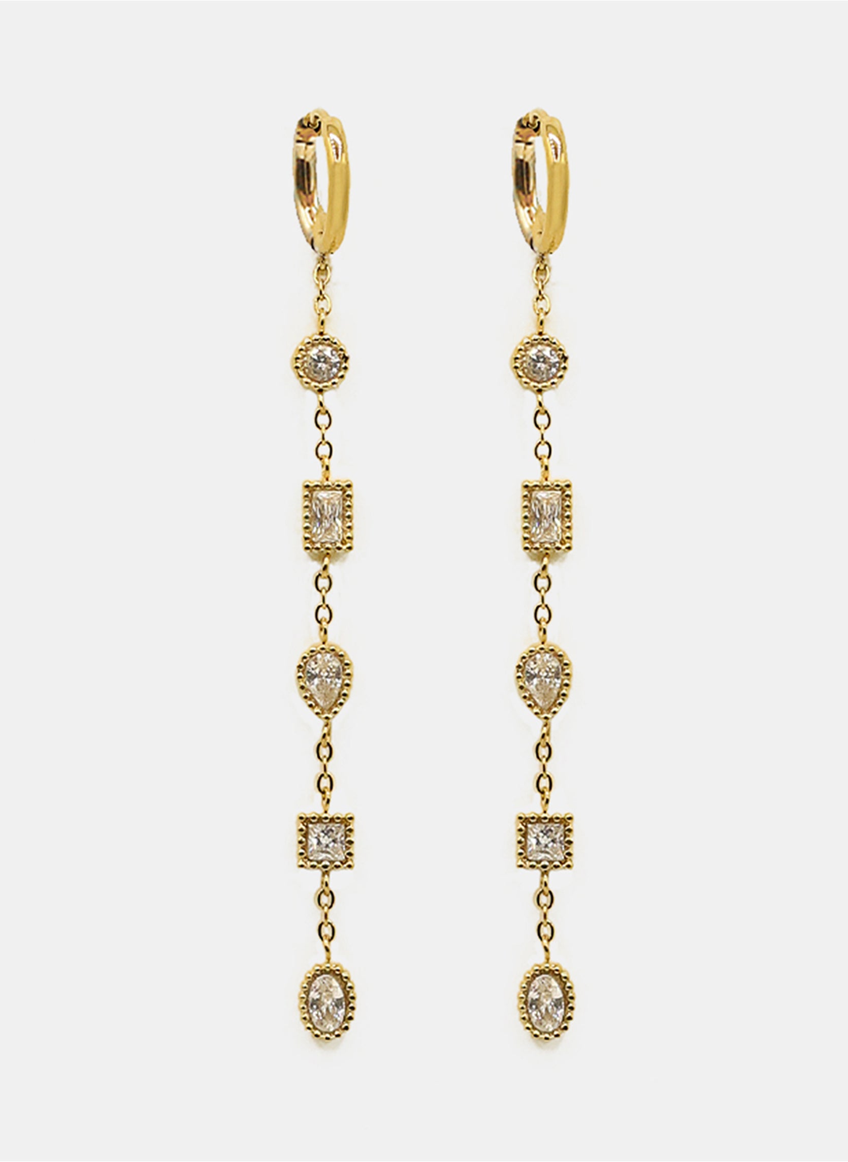 Boucles d'oreilles pendantes Calie Étoilée