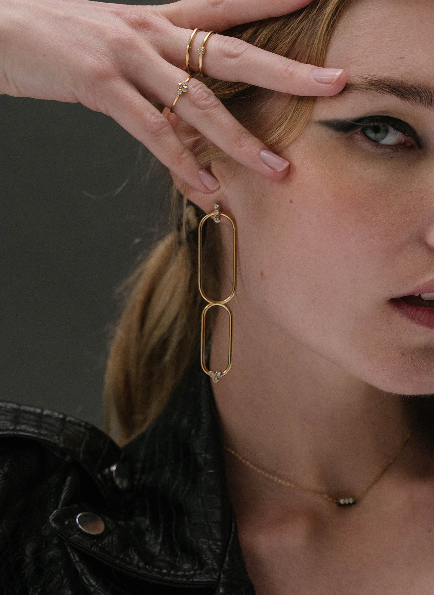 Drop earrings Prométhée