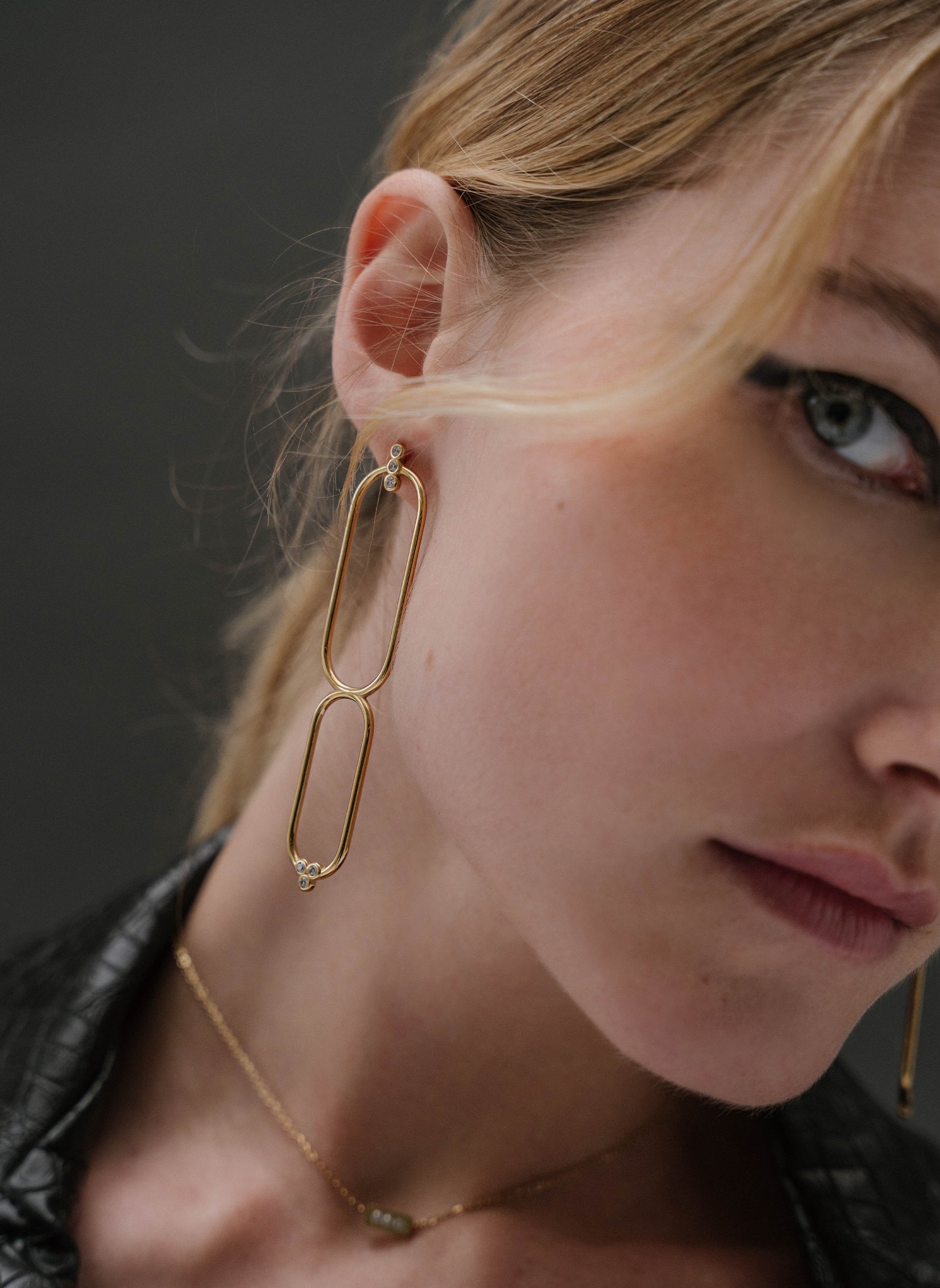 Drop earrings Prométhée