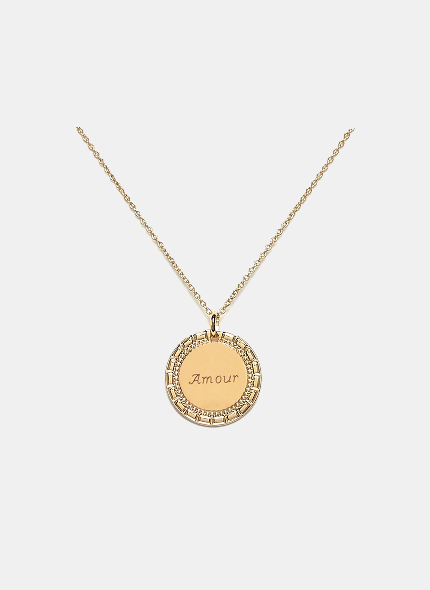 Medal necklace Amour