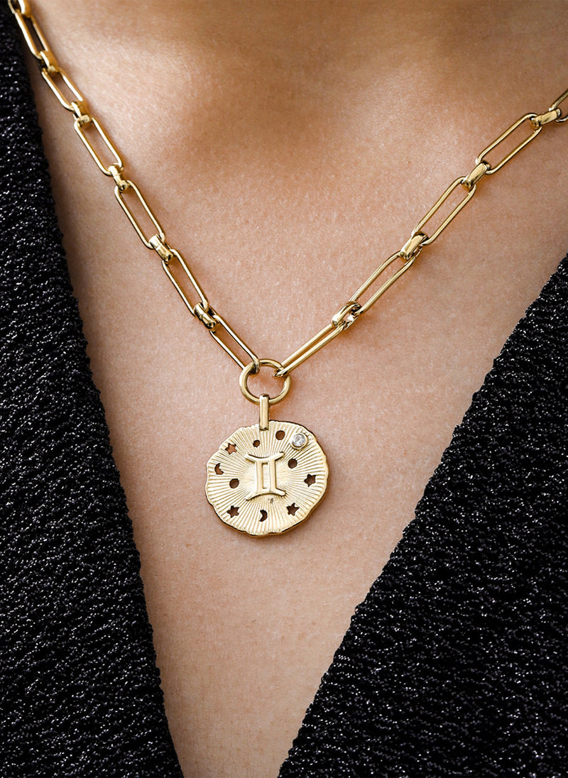 Collier chaîne Astro Gémeaux